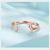 Sausage Dog 925 Sterling Silver Adjustable Cuff Rings for Women FS-WGC2F42-02-1