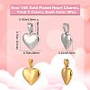 CREATCABIN 10Pcs 2 Colors 304 Stainless Steel Pendants STAS-CN0001-25-2