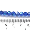 Electroplate Transparent Glass Beads Strands EGLA-A035-T6mm-L21-4
