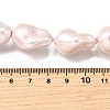 Electroplate Porcelain Imitation Pearl Beads Strands PORC-K009-01A-4