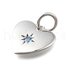 925 Sterling Silver Micro Pave Clear Cubic Zirconia Charms STER-V001-01P-03-2