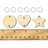 50Pcs Undyed Unfinished Wood Connector Charms WOOD-FS0001-11-5