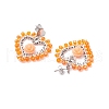 Alloy Glass Stud Earrings EJEW-MZ00372-03-4