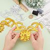 HOBBIESAY 4Pcs 2 Colors Computerized Embroidery Polyester Sew on Sequin Patches DIY-HY0001-12-3