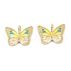 Brass Enamel Pendants KK-M220-05G-D-1
