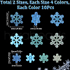 SUNNYCLUE 80Pcs 8 Styles Christmas Translucent Resin Cabochons RESI-SC0003-40-2
