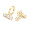 Brass Glass Earrings EJEW-S228-06G-2