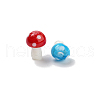 Mushroom Handmade Lampwork Beads Strands X-LAMP-R116-03-4