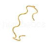 304 Stainless Steel Cuff Bangle for Women BJEW-C076-05G-4