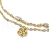 Ion Plating(IP) 304 Stainless Steel Chains Anklet AJEW-H148-13E-G-2