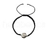 Alloy Flower Bead Braided Bead Bracelets NI5372-2-1