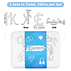 DICOSMETIC 2 Sets 201 Stainless Steel Charms STAS-DC0015-87P-2