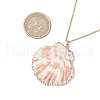 12Pcs 12 Styles Electroplated Natural Mixed Shell Pendant Necklaces NJEW-JN05212-3