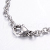 Tarnish Resistant 304 Stainless Steel Charm Bracelets BJEW-G475-01P-3