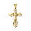 Brass Micro Pave Cubic Zirconia Pendants KK-A212-05D-G-1