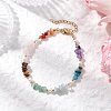 Chakra Natural Rose Quartz & Amethyst & Apatite & Aquamarine & Green Aventurine & Tiger Eye & Carnelian Chip Beaded Bracelets for Women BJEW-JB11740-01-1
