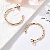 304 Stainless Steel C-Shaped Stud Earrings EJEW-R017-02G-03-2