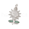 Rack Plating Brass Micro Pave Cubic Zirconia Pendants KK-I716-11P-1