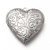 316 Stainless Steel Locket Pendants STAS-P268-08P-1