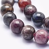 Natural Red Corundum/Ruby and Sapphire Beads Strands G-O166-04-10mm-3