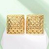 304 Stainless Steel Woven Stud Earrings EJEW-R027-04G-01-2