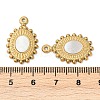 304 Stainless Steel Natural White Shell Pendants STAS-L288-11G-02-3