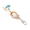 Braided Nylon Thread & Natural Shell Pendant Decorations HJEW-TA00342-03-4