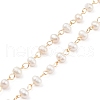 Handmade Natural Freshwater Pearl Beaded Chains AJEW-JB01088-01-1