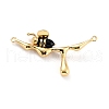 Brass Enamel Links Connectors KK-P204-04G-2