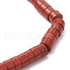 Natural Red Jasper Beads Stretch Bracelets for Men Women BJEW-JB11670-01-4