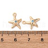 Brass Micro Pave Cubic Zirconia Charms KK-Z112-20G-01-3