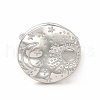 Non-Tarnish 304 Stainless Steel Sun & Moon Planet Open Cuff Ring for Women X-RJEW-B027-20P-3
