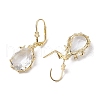 Glass Leverback Earring EJEW-C077-02KCG-01-2