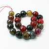 Natural Agate Beads Strands G-H1593-8mm-10-2