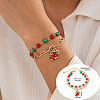 Christmas Theme Christmas Bell Alloy Enamel Charm Multi-layered Bracelets WG289FB-06-1