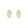 Cute Stainless Steel Fish Stud Earrings for Women UW5406-1-1