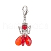 Angel Glass Pendant Decorations HJEW-MZ00260-01-2