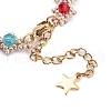 Bicone Woven Glass Beaded Bracelets for Women BJEW-MZ00109-4