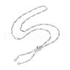 Non-Tarnish 304 Stainless Steel Faceted Bar Link Chain Necklace Makings AJEW-JB01185-02-1