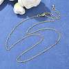 Brass Cable Chain Necklaces NJEW-K123-05G-5