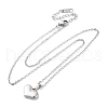 Heart 304 Stainless Steel Pendant Necklaces NJEW-H059-17P-4