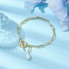 Mother's Day Jewellery Natural Cultured Freshwater Pearl Charm Bracelets BJEW-JB10444-2