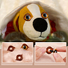 Half Round Plastic Craft Safety Eyes & Eyelid Sets DOLL-WH0002-12A-2