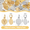 SUPERFINDINGS 48Pcs 2 Colors 304 Stainless Steel Charms STAS-FH0002-29A-2