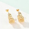 Ion Plating(IP) 304 Stainless Steel Twist Stud Earrings EJEW-K244-36G-3