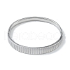 Non-Tarnish 304 Stainless Steel Grooved Hinged Bangles for Women BJEW-U002-10P-2