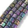 Electroplated Natural Lava Rock Beads Strands G-A251-A01-01A-2
