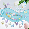 SUNNYCLUE 50Pcs 10 Colors Luminous UV Plating Rainbow Iridescent Acrylic Beads TACR-SC0001-29-4