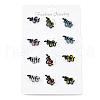 12Pcs 6 Colors Snake Enamel Pins JEWB-A033-18EB-1