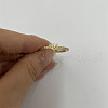 Brass Micro Pave Clear Cubic Zirconia Finger Rings FS-WGE303B-37-1